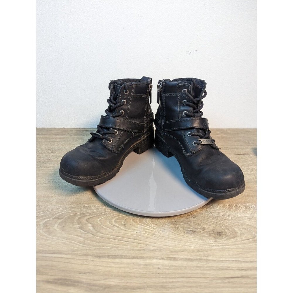Harley-Davidson Womens  Tegan Lace Up Leather Boots D84424 Black Size 7
